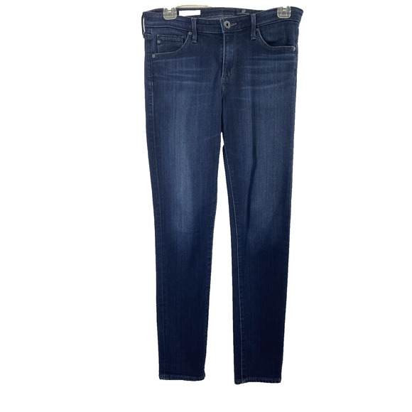 AG Adriano Goldschmied Womens Prima Jeans 27R Mid Rise Cigarette Dark Wash Denim - Picture 1 of 11